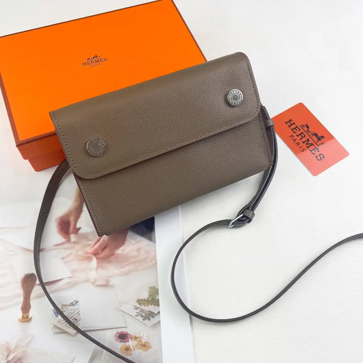Calfskin Leather Crossbody Nap Bag