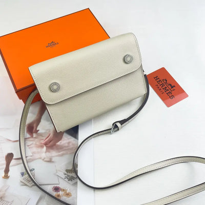 Calfskin Leather Crossbody Nap Bag