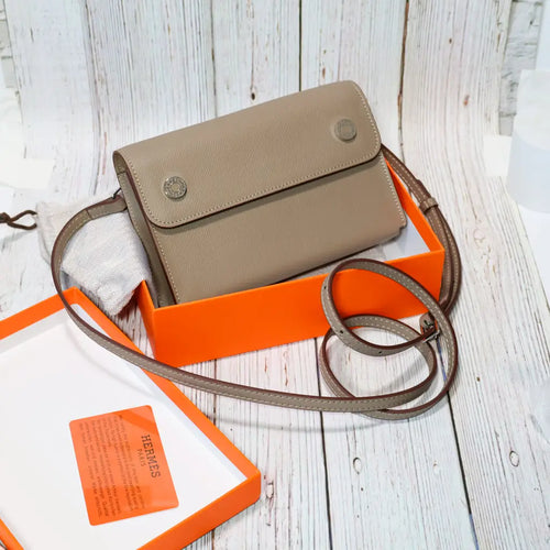 Calfskin Leather Crossbody Nap Bag
