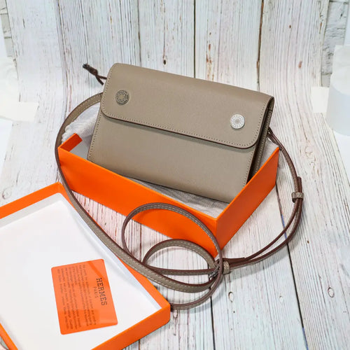 Calfskin Leather Crossbody Nap Bag