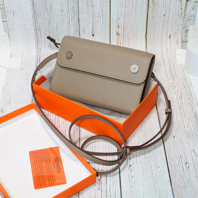 Calfskin Leather Crossbody Nap Bag