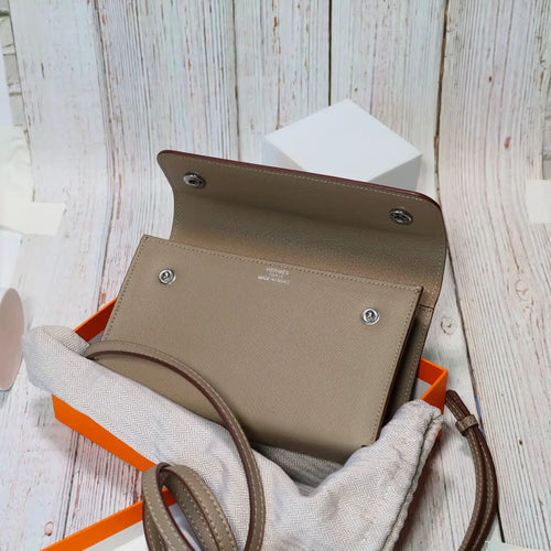 Calfskin Leather Crossbody Nap Bag