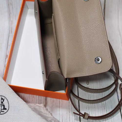 Calfskin Leather Crossbody Nap Bag