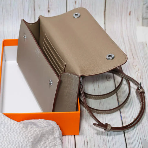 Calfskin Leather Crossbody Nap Bag