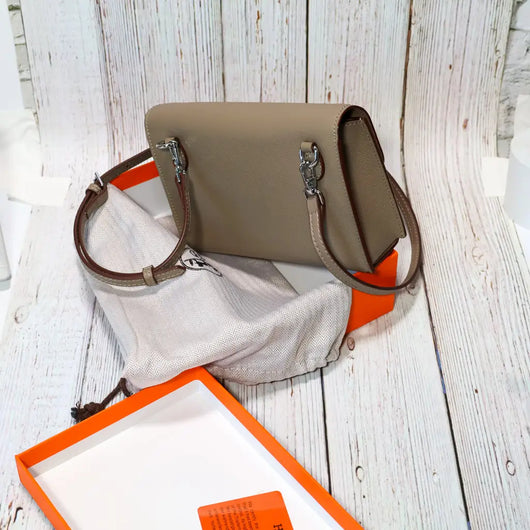 Calfskin Leather Crossbody Nap Bag