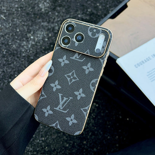 The Gold Edit - Luxury Monogram Leather iPhone Case