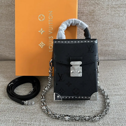 LV Black Camera Box Handbag