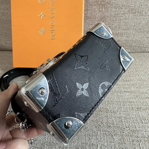 LV Black Camera Box Handbag