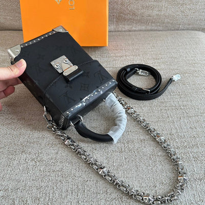 LV Black Camera Box Handbag