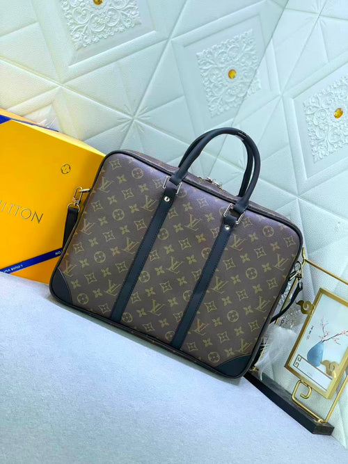 Brown Monogram Briefcase