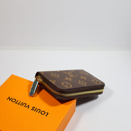 LV Brown Monogram Leather Wallet Zipper