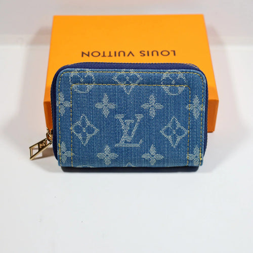 LV Denim Wallet Zippy Style