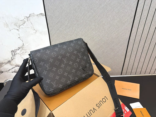 LV District Printed Flap Messenger Bag