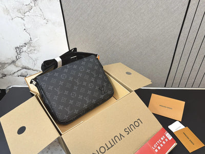 LV District Printed Flap Messenger Bag