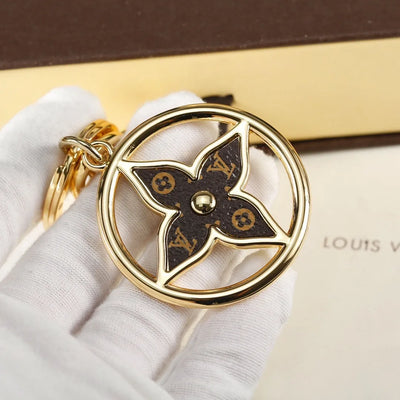Golden Monogram Ornament LV Keychain Bag Charm