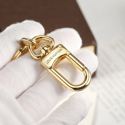 Golden Monogram Ornament LV Keychain Bag Charm