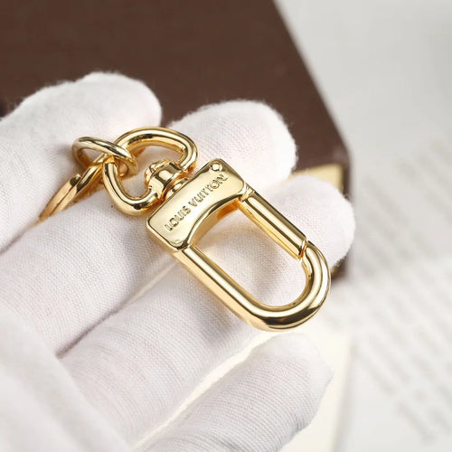 Golden Monogram Ornament LV Keychain Bag Charm