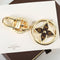 Golden Monogram Ornament LV Keychain Bag Charm