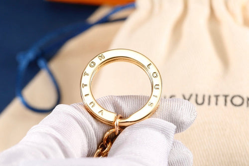 Golden Monogram Ornament LV Keychain Bag Charm