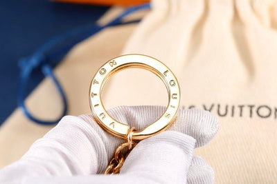 Golden Monogram Ornament LV Keychain Bag Charm