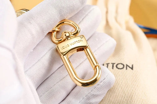 Golden Monogram Ornament LV Keychain Bag Charm