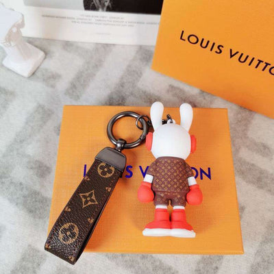 LV Bag Charm DJ Bunny Boxer Keychain