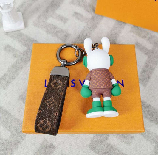 LV Bag Charm DJ Bunny Boxer Keychain