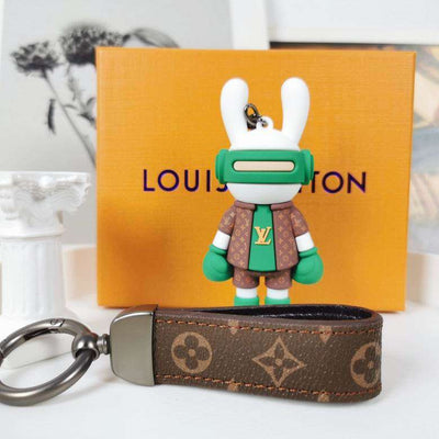 LV Bag Charm DJ Bunny Boxer Keychain