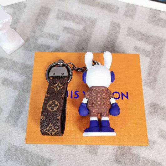 LV Bag Charm DJ Bunny Boxer Keychain