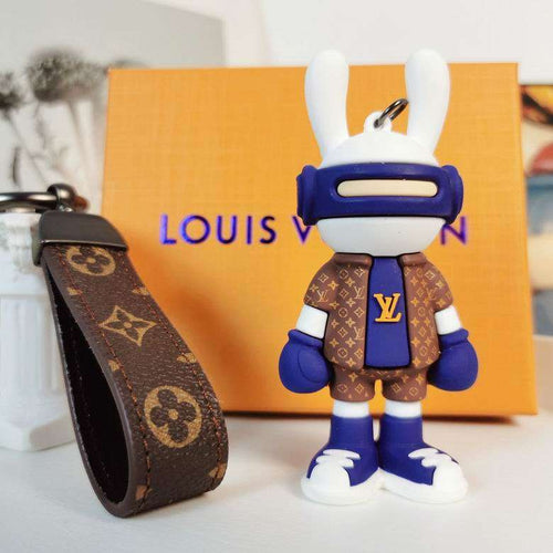 LV Bag Charm DJ Bunny Boxer Keychain