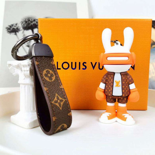 LV Bag Charm DJ Bunny Boxer Keychain
