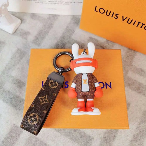 LV Bag Charm DJ Bunny Boxer Keychain