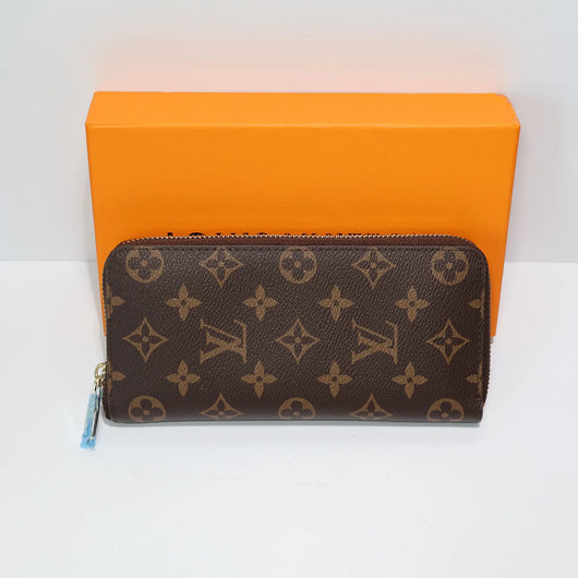 Luxury Monogram Long Wallet Zipper Closure