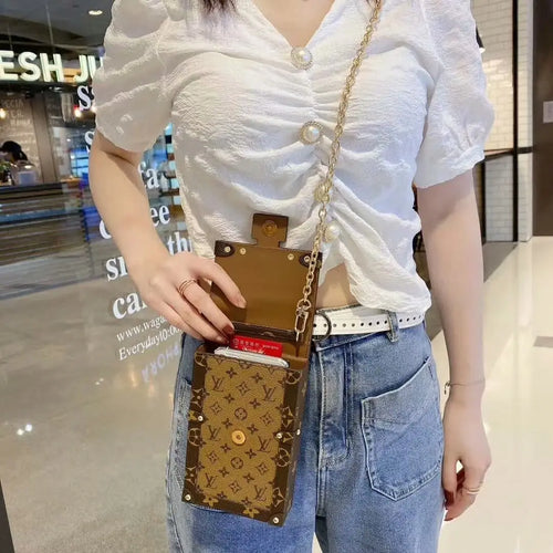 LV Vertical Trunk Pochette Crossbody Bag Pale Monogram