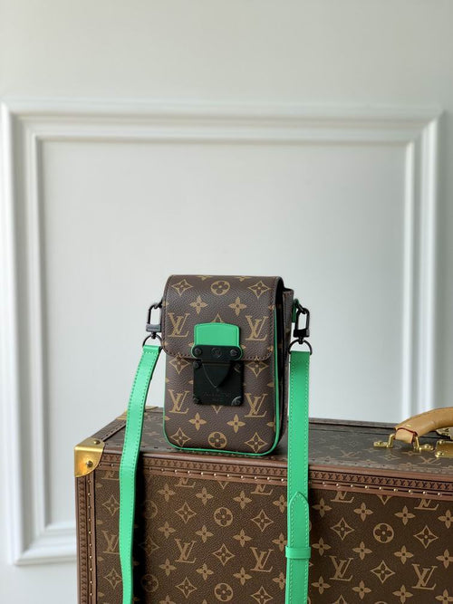 Fashion LV Utility Phone Bag Green Belt