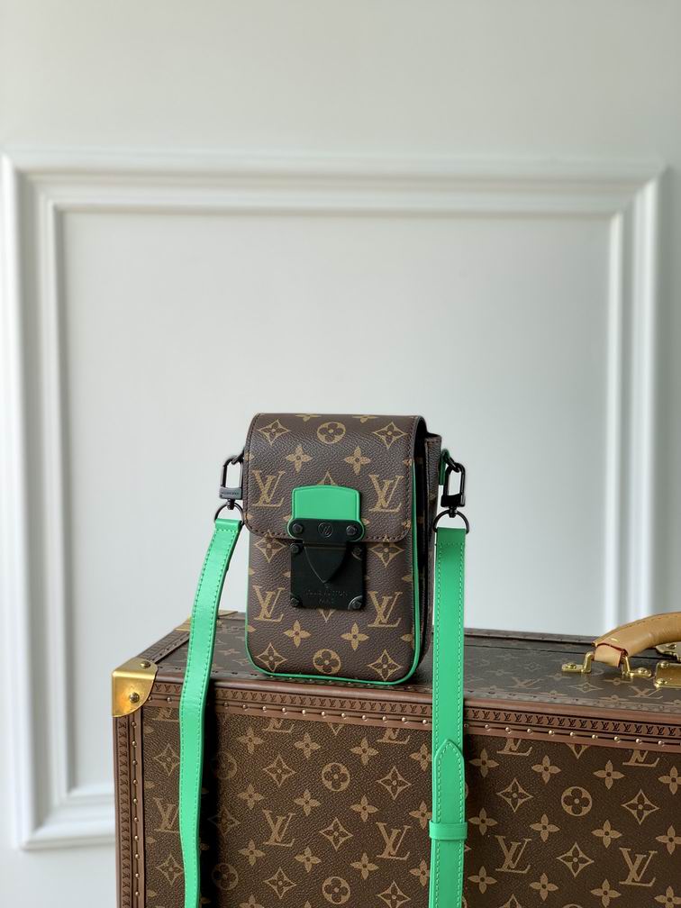Fashion LV Utility Phone Bag Green Belt