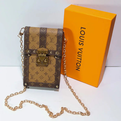 LV Vertical Trunk Pochette Crossbody Bag Pale Monogram