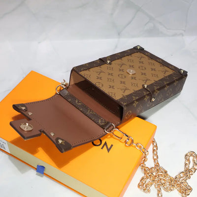 LV Vertical Trunk Pochette Crossbody Bag Pale Monogram