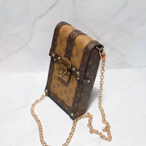 LV Vertical Trunk Pochette Crossbody Bag Pale Monogram