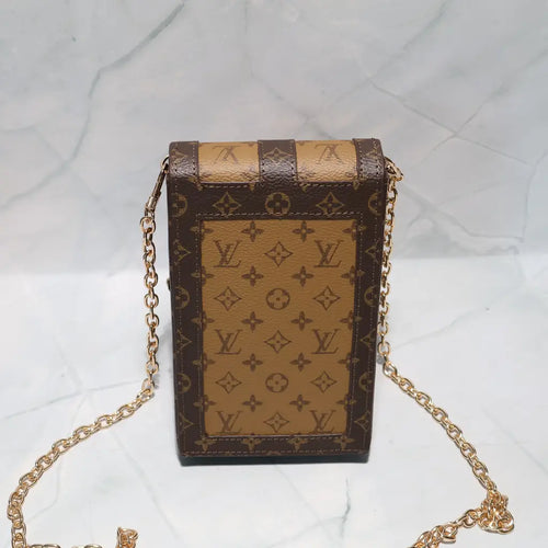 LV Vertical Trunk Pochette Crossbody Bag Pale Monogram
