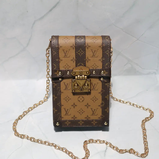 LV Vertical Trunk Pochette Crossbody Bag Pale Monogram