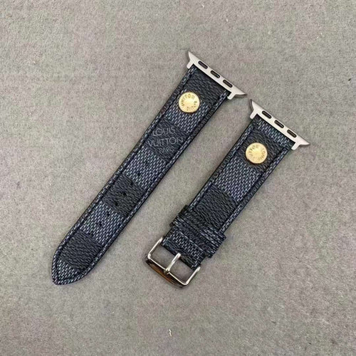 Black Checkered Luxury Apple Watch Band