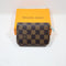 LV Leather Wallet Zipper Brown Checkered
