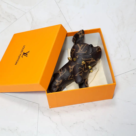 lv french bulldog keychain bag charm