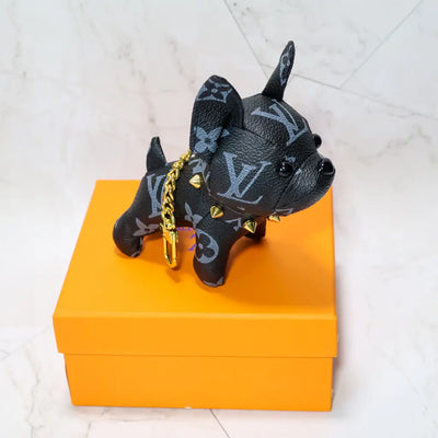 lv french bulldog keychain bag charm