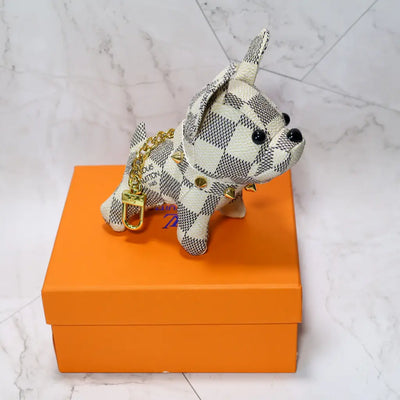 lv french bulldog keychain bag charm