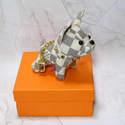 lv french bulldog keychain bag charm