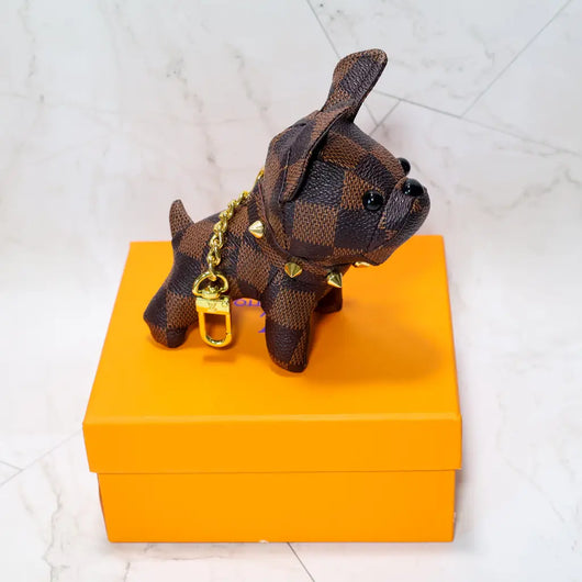 lv french bulldog keychain bag charm