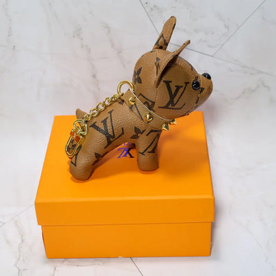 lv french bulldog keychain bag charm