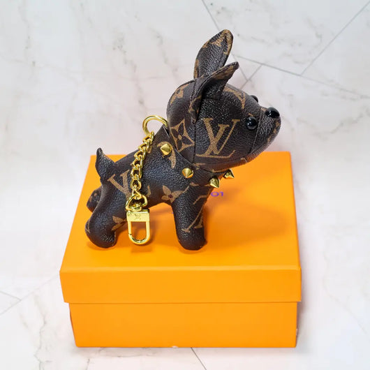 lv french bulldog keychain bag charm